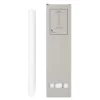 Rustic kronelys med flat topp 2,6x29 cm 6 stk pure white