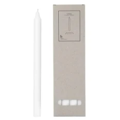 Rustic kronelys med spiss topp 2,1x29 cm pure white