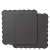 Scallopped tekstilserviett 2 stk 40x40 cm grå