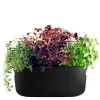 Selvvannende urtepotte 31x13 cm svart