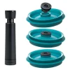 Sett: 3 lokk 1 pumpe 3 stoppers grønn