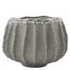 Shell potte 14 cm beige/grå
