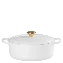 Signature oval støpejernsgryte 27 cm 4,1L white