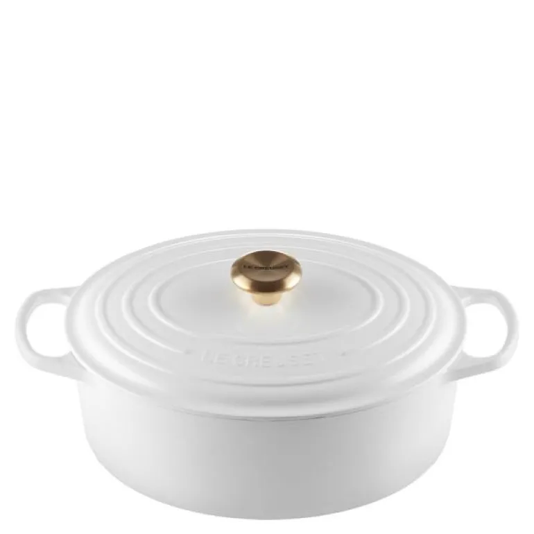 Signature oval støpejernsgryte 31 cm 6,3L white