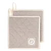 Signerat gryteklut 20x20 cm 2 stk sand