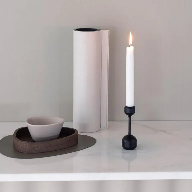 Silhouette lysestake 12 cm svart