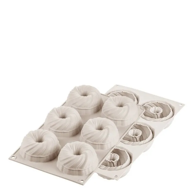 Silikonform mini Intreccio 6 stk 7,5x3,5 cm