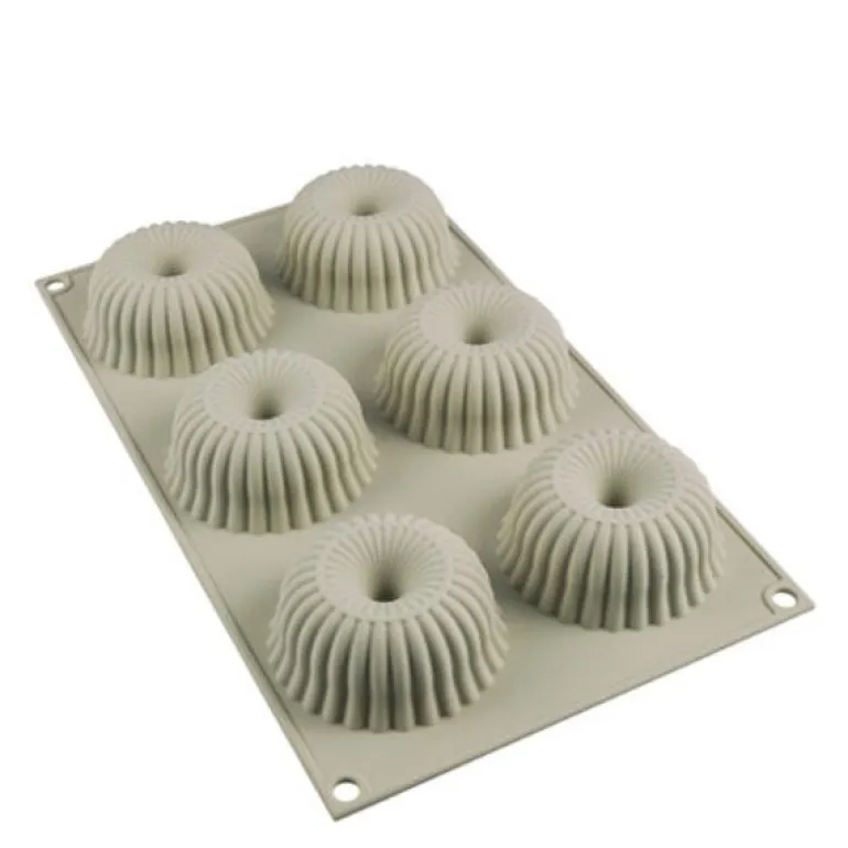Silikonform mini Raggio 6 stk 6,7x3,3 cm