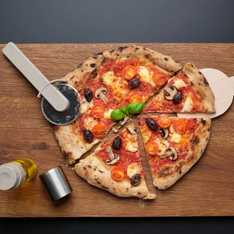 Singles pizzasett 3 deler soft taupe