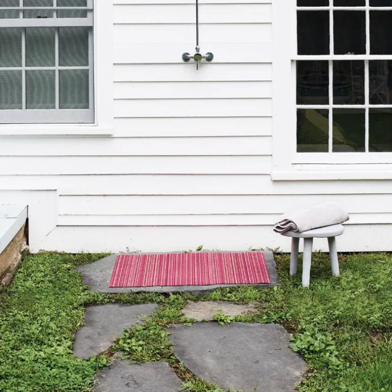 Skinny Stripe dørmatte 61x91 cm raspberry