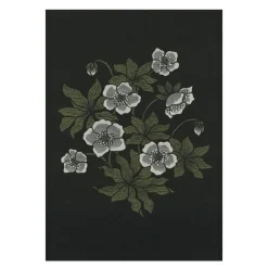 Skumringsblomst håndkle 48x70 cm grønn