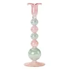 Sky lysestake 25 cm rosa/grønn