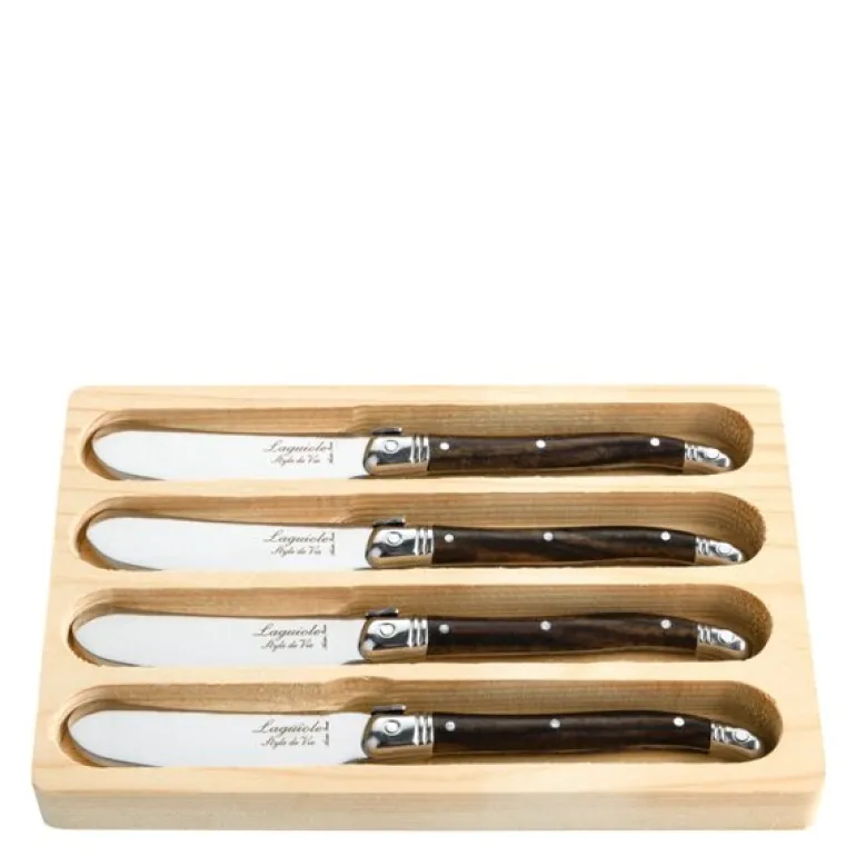 Smørkniv 4 stk dark wood
