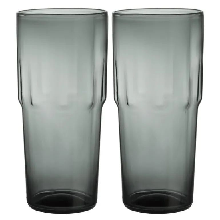 Solare høyt glass 39 cl 2 stk stålgrå