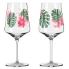 Sommersonett vinglass 2 stk Monstera