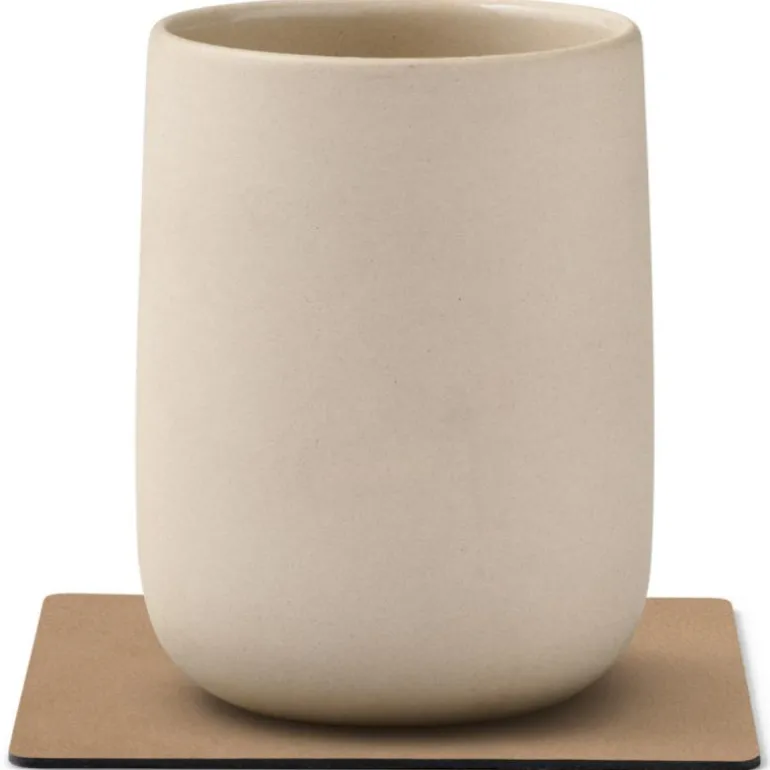 Square Nupo glassbrikke 10x10 cm nougat