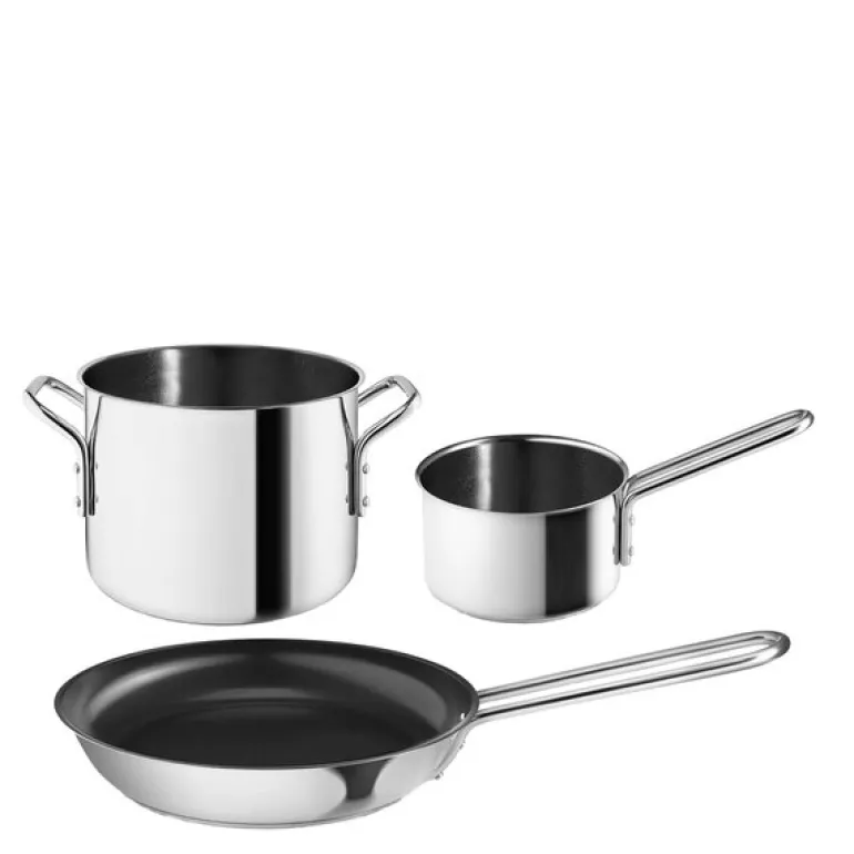 Stainless Steel grytesett 3 deler