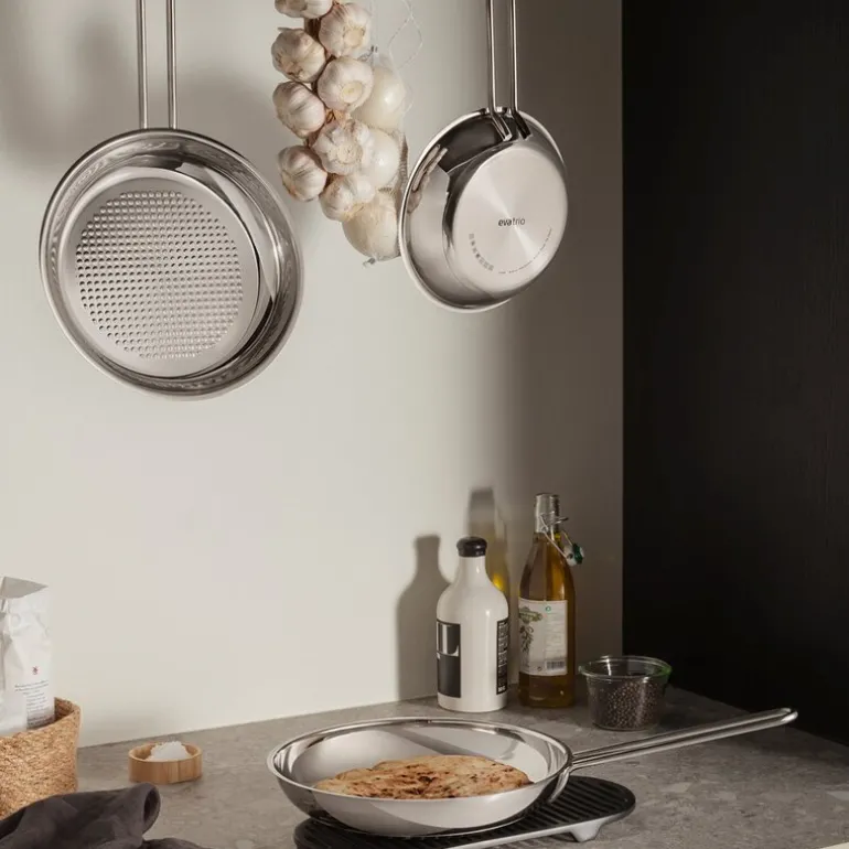 Stainless Steel stekepanne 28 cm honeycomb