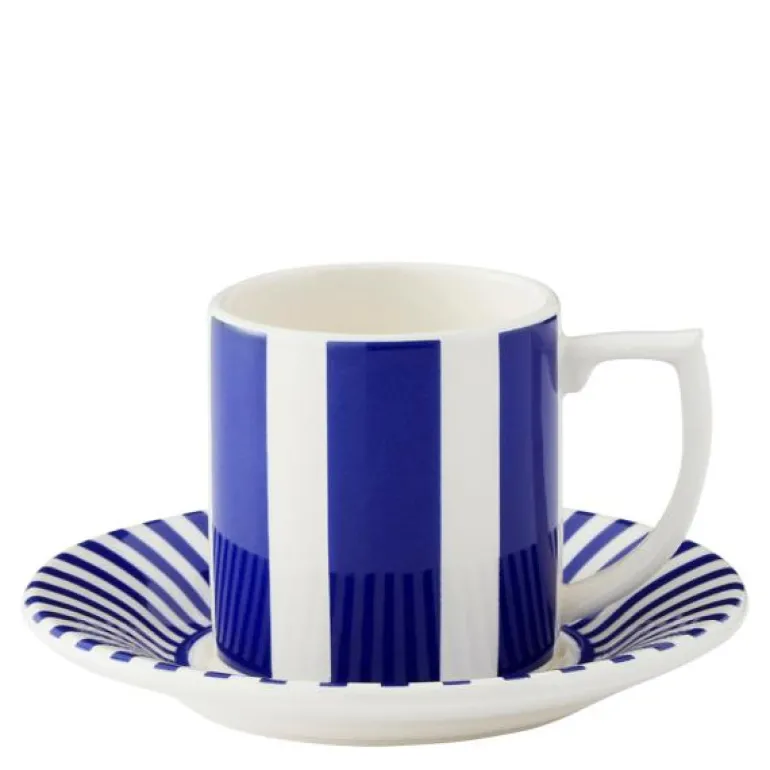 Steccato espressokopp & fat 9 cl koboltblå