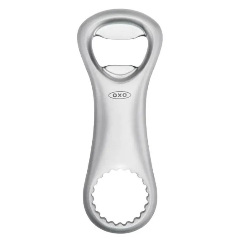 Steel flaskeåpner grå