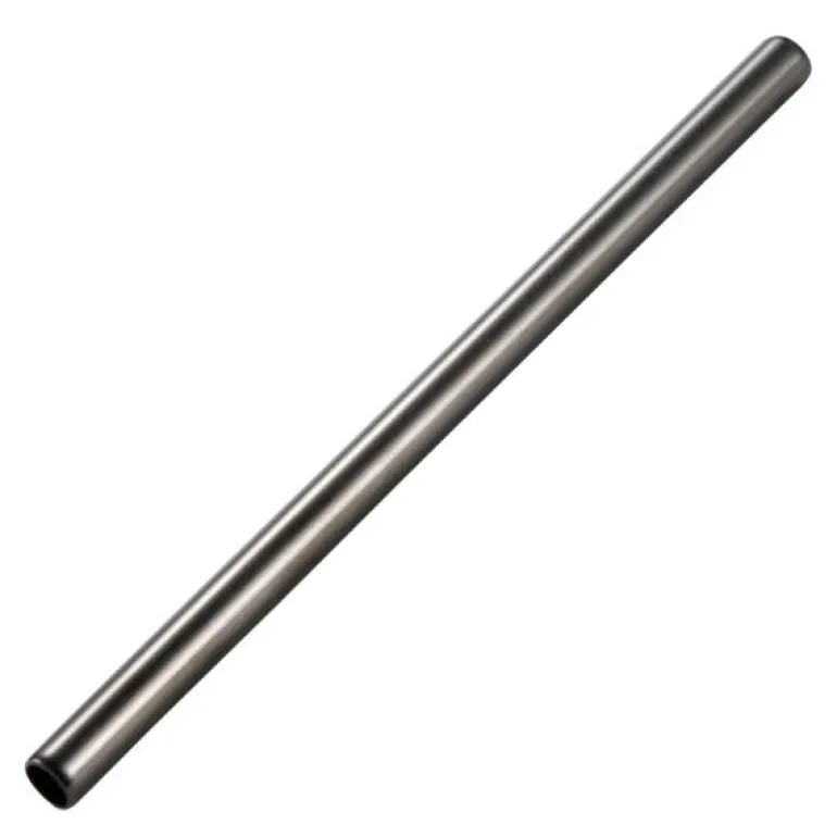 Steelpipe sugerør 15 cm gun metal
