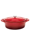 Stenfors støpejernsgryte oval 6,3L rød
