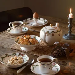 Stjerne Riflet Jul dyp tallerken 17 cm