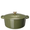 Støpejernsgryte 6,7L oliven
