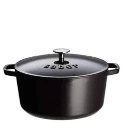 Støpejernsgryte 6,7L svart