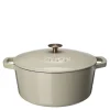 Støpejernsgryte 6,7L warm grey