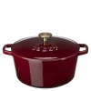 Støpejernsgryte 4,4L zinfandel/brass