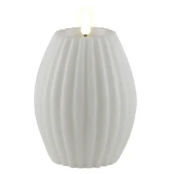 Stripe LED kubbelys 10x7,5cm hvit