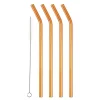 Sugerør med knekk 21,5 cm 4 stk glass amber