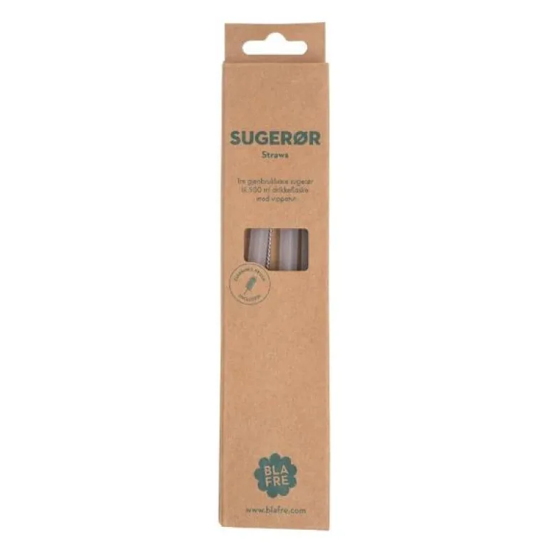 Sugerør til 500 ml stålflaske 3 stk m/børste