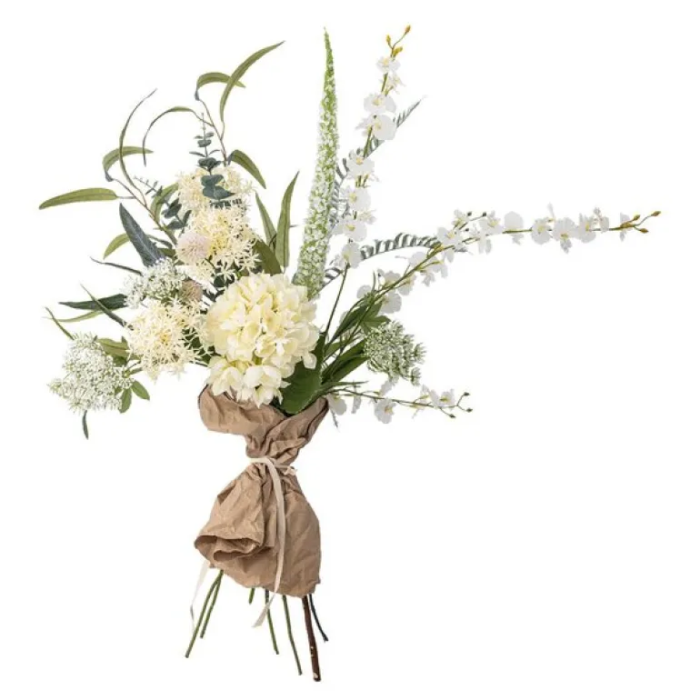 Symphonie bukett kunstig 30x103 cm hvite blomster