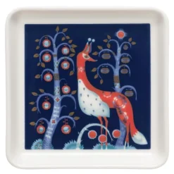 Taika tallerken kvadrat 12x12 cm blå