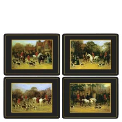 Tally ho bordbrikke 30x40 cm 4 stk svart