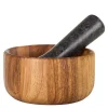 Taru morter 13 cm med pistill natur/granit