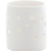 Telysholder stjerne liten 6,5x7,5 cm hvit