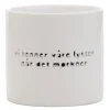 Telysholder vi tenner våre lykter medium 8x8,5 cm hvit