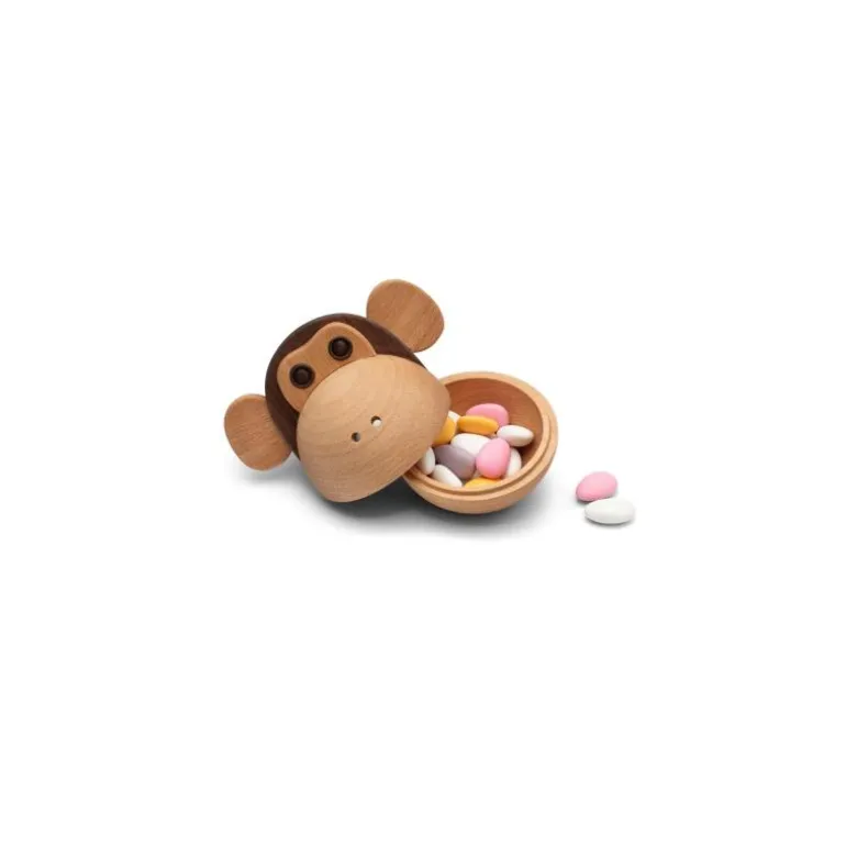 The Monkey Bowl figur 11,2 cm bøk