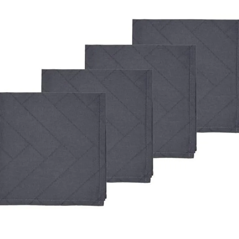 Tiles damask tøyserviett 4 stk ash