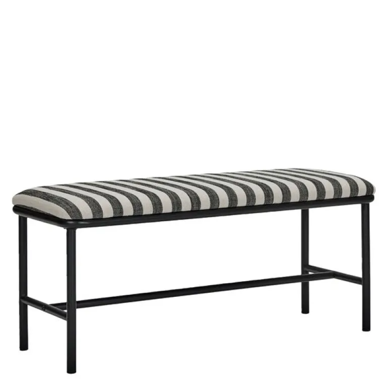 Toda benk 100x39x45 cm svart/off-white