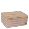 Top Fit Medium høy oppbevaringskurv m/lokk 24x18x11 cm caffè latte