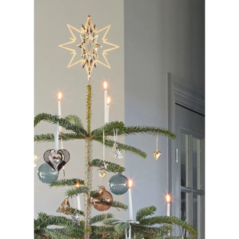 Top Star toppstjerne medium 21 cm sølv