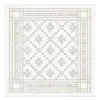 Åttebladrose serviett 35x35 beige