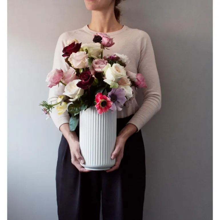 Vase h31 cm hvit
