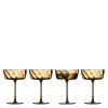 Vienna champagneskål 35 cl 4 stk amber