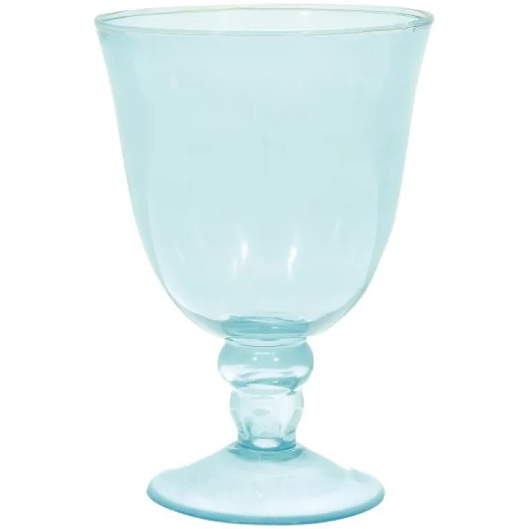 Vinglass 15,5 cm lys blå