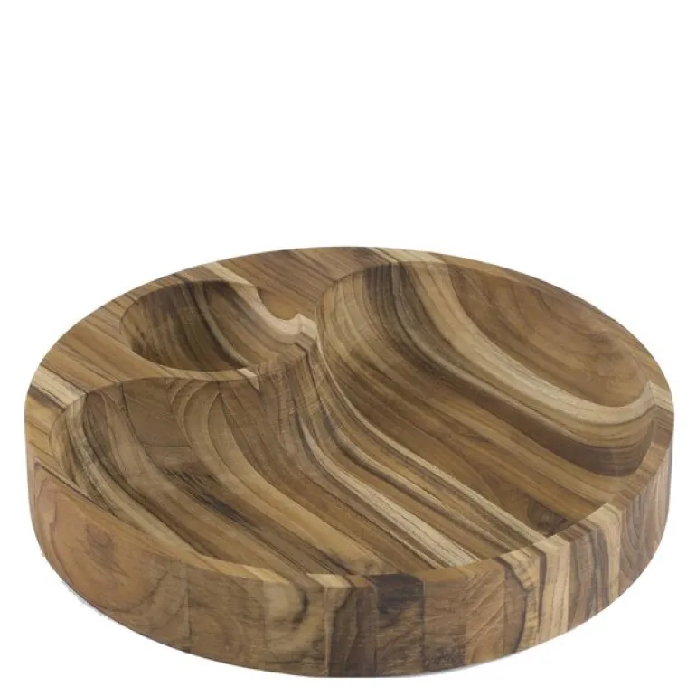 Wooden board bolle 31,5 cm teak